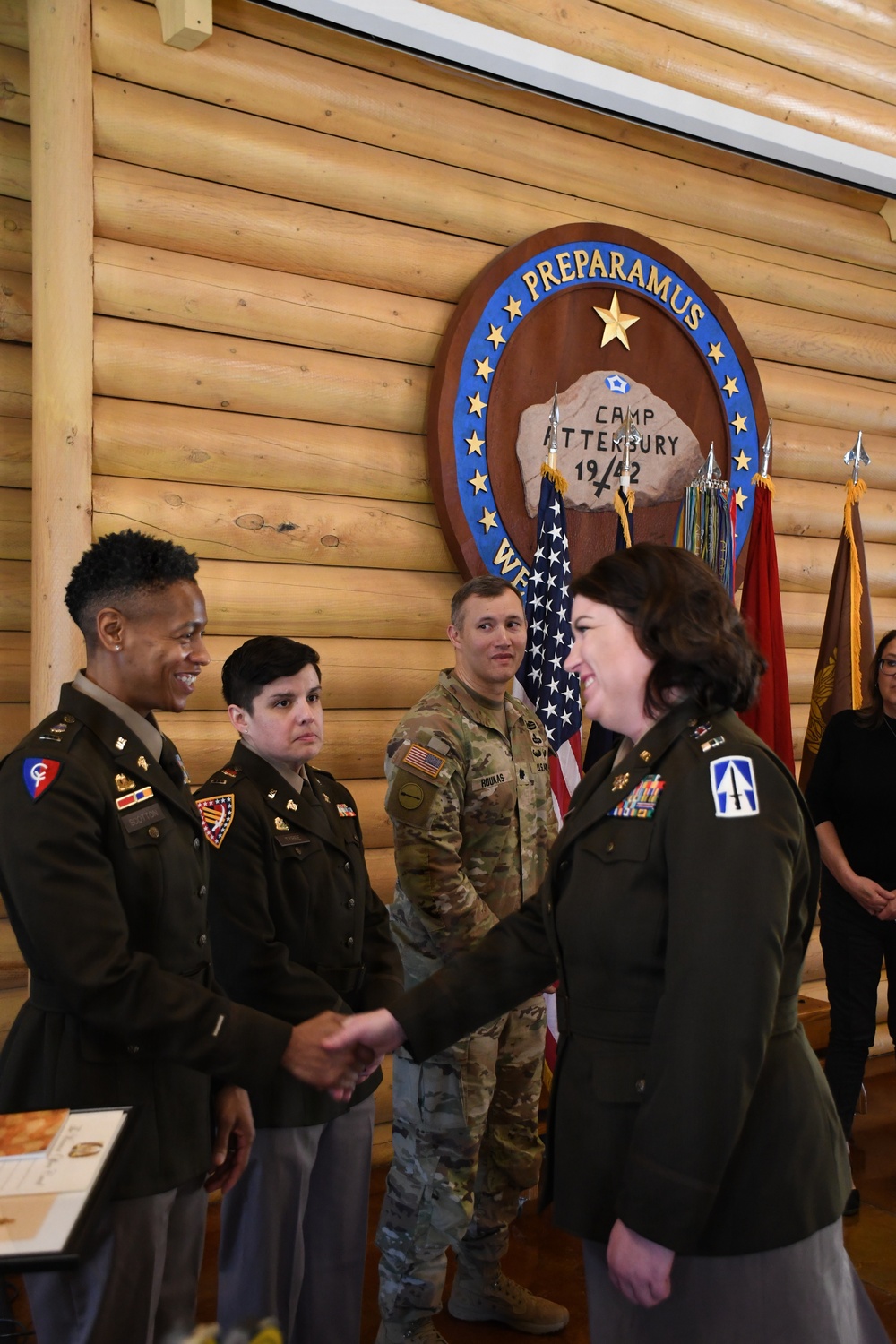 WOCS cadre congratulating Class 26-001