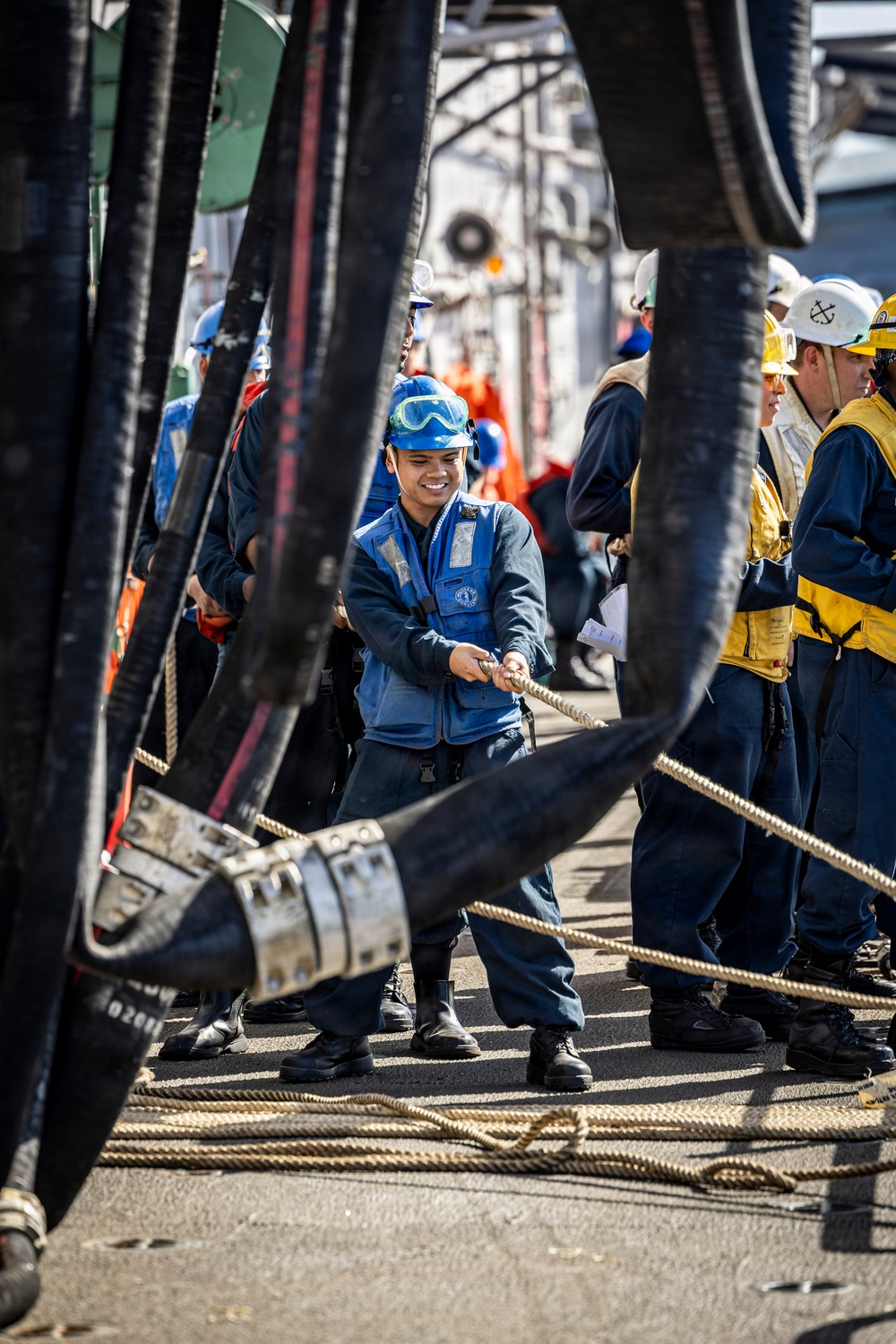 USS Iwo Jima Conducts a Fueling At Sea