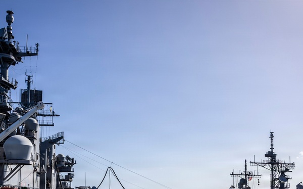 USS Iwo Jima Conducts a Fueling At Sea