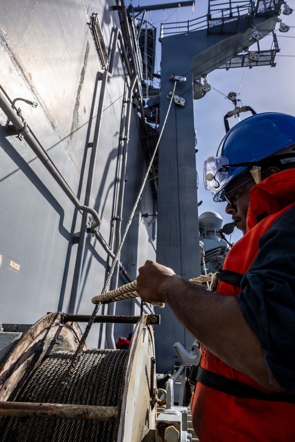 USS Iwo Jima Conducts a Fueling At Sea