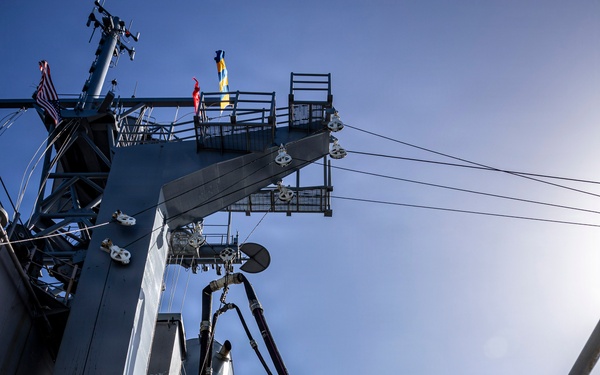 USS Iwo Jima Conducts a Fueling At Sea