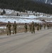 10th Special Forces Group (Airborne) Soldiers participate in a ruck during Cold Weather Training.