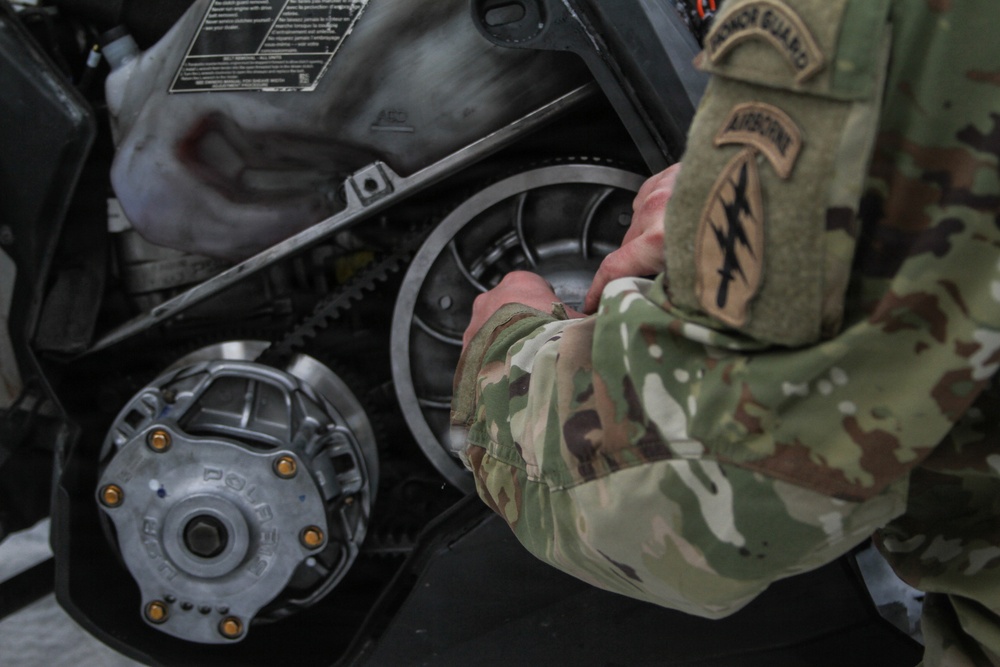 10th Special Forces Group (Airborne) Soldiers Train In Snowmobile Operation During Cold Weather Training.