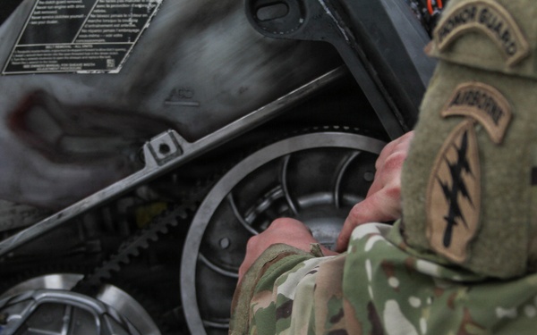 10th Special Forces Group (Airborne) Soldiers Train In Snowmobile Operation During Cold Weather Training.
