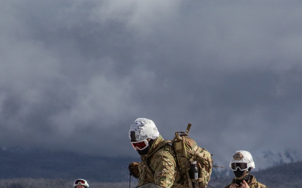 10th Special Forces Group (Airborne) Soldiers Train In Snowmobile Operation During Cold Weather Training.