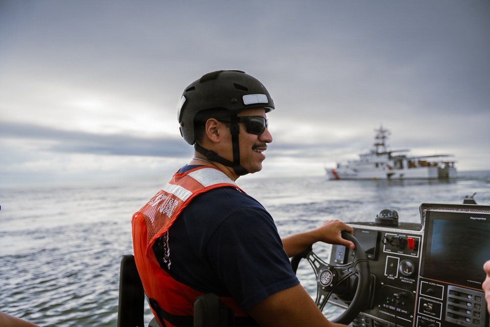 U.S. Coast Guard conducts training before delivery of 62nd Fast Response Cutter