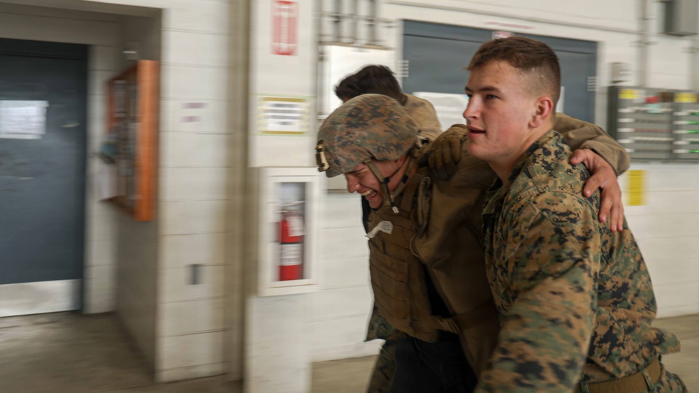 24th MEU CERTEX: U.S Marines and Sailors conduct a Mass Casualty mission