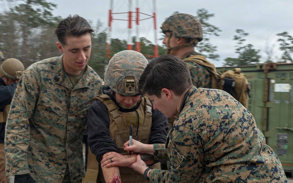 24th MEU CERTEX: U.S Marines and Sailors conduct a Mass Casualty mission