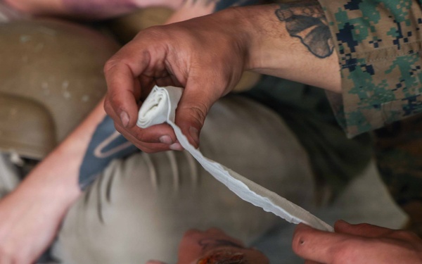 24th MEU CERTEX: U.S Marines and Sailors conduct a Mass Casualty mission