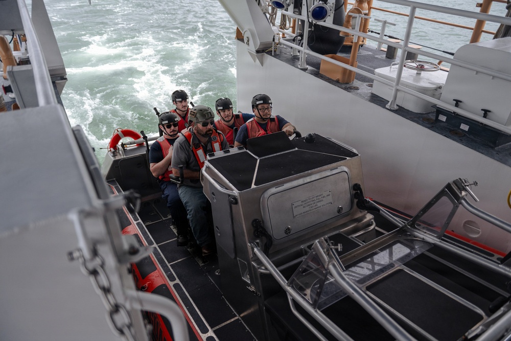 U.S. Coast Guard conducts training before delivery of 62nd Fast Response Cutter