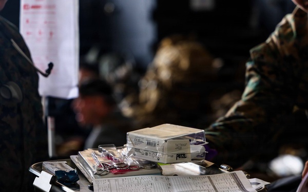 24th MEU CERTEX: U.S Marines and Sailors conduct a Mass Casualty mission