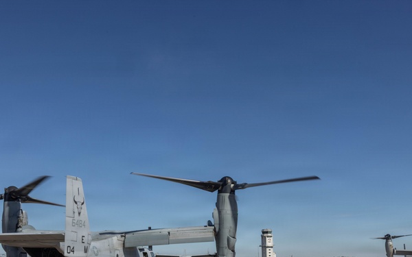 U.S. Marines with VMM-261 conduct aerial gunnery