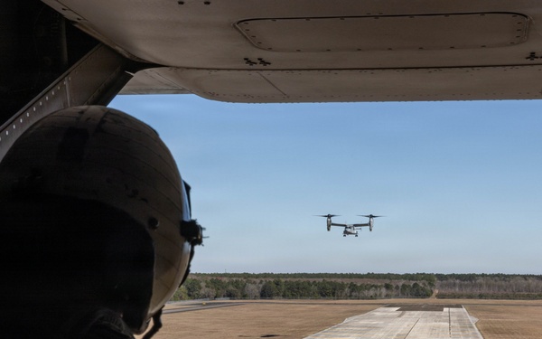 U.S. Marines with VMM-261 conduct aerial gunnery