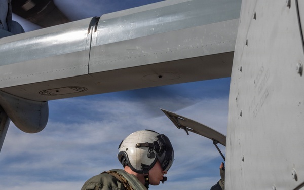U.S. Marines with VMM-261 conduct aerial gunnery