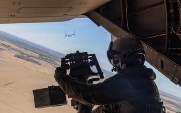 U.S. Marines with VMM-261 conduct aerial gunnery