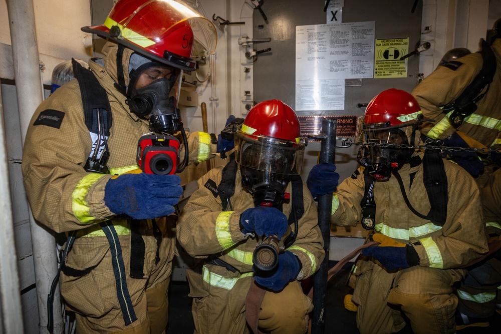 USS Iwo Jima Sailors Conduct Damage Control Training Evolution