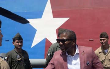 22nd MEU (SOC) | Caribbean Community Leadership Visits Marines and Sailors Aboard USS San Antonio