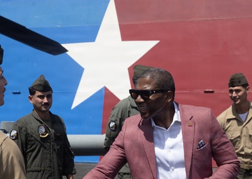 22nd MEU (SOC) | Caribbean Community Leadership Visits Marines and Sailors Aboard USS San Antonio