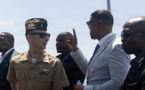 22nd MEU (SOC) | Caribbean Community Leadership Visits Marines and Sailors Aboard USS San Antonio