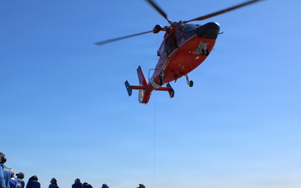 USCGC Tampa and HITRON conduct deck landing qualifications at sea