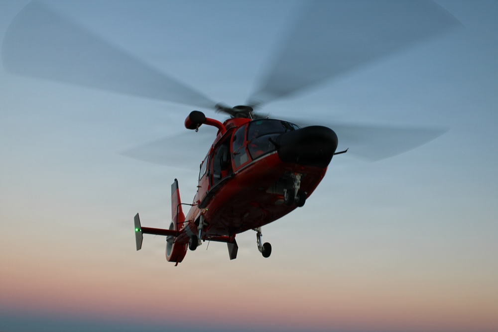 USCGC Tampa and HITRON conduct deck landing qualifications at sea