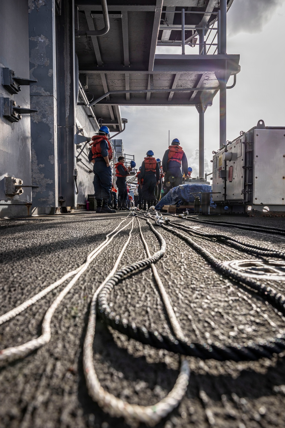 USS Iwo Jima Conducts a Replenishment-At-Sea