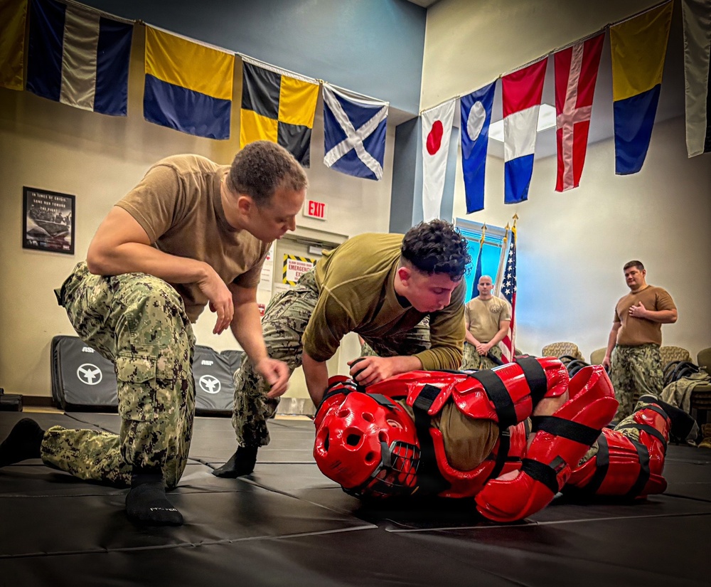 Navy Reserve Center Armed Watchstanders Complete Qualification Sustainment Training aboard NRC Schenectady, New York.