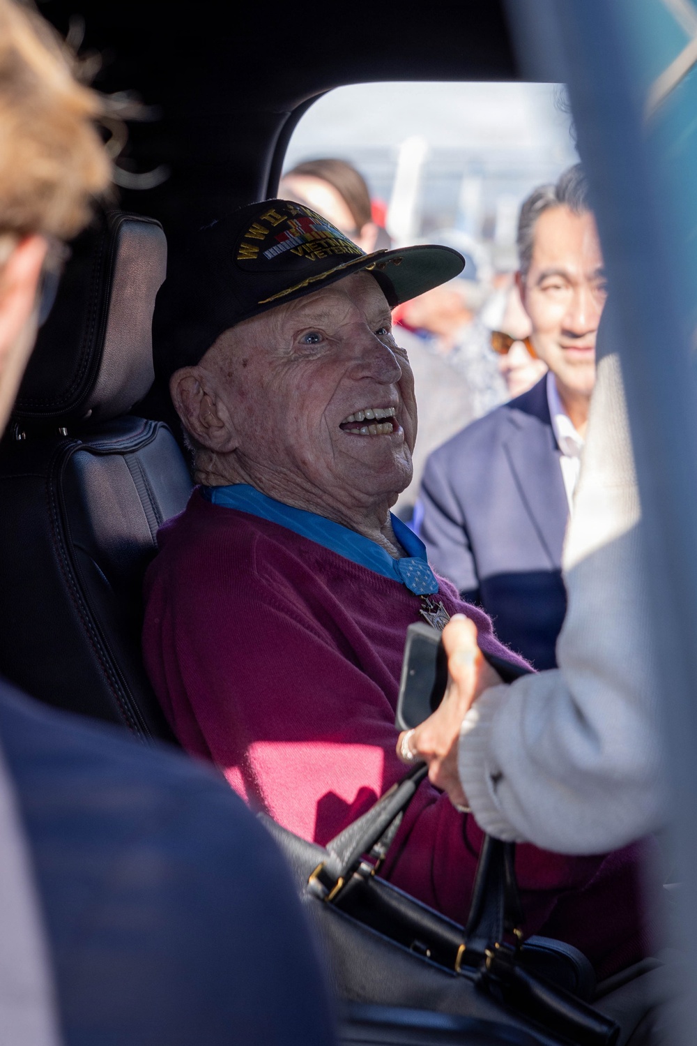 MoH recipient, retired U.S. Navy Capt. Royce Williams arrives to Jet Center Palomar Airport
