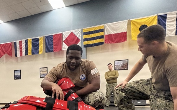 Navy Reserve Center Armed Watchstanders Complete Qualification Sustainment Training aboard NRC Schenectady, New York.
