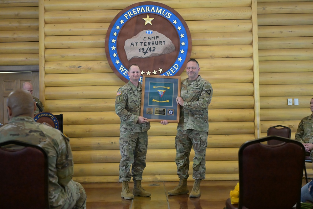 Outgoing Camp Atterbury Command Sgt. Major Butler Award Presentation