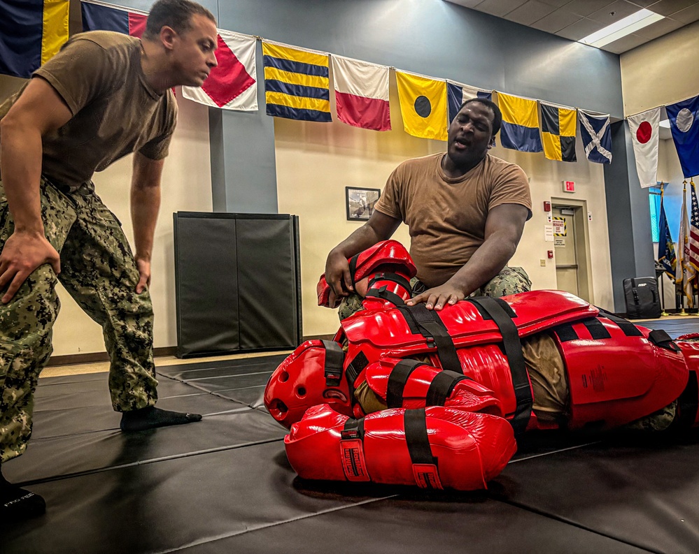 Navy Reserve Center Armed Watchstanders Complete Qualification Sustainment Training aboard NRC Schedectady, New York.