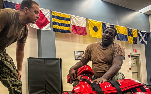 Navy Reserve Center Armed Watchstanders Complete Qualification Sustainment Training aboard NRC Schedectady, New York.