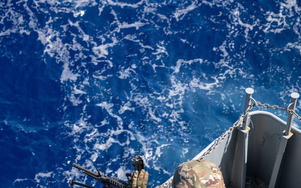 U.S. Soldiers Conduct Gunnery At Sea
