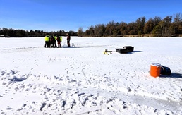 Fort McCoy DES Fire Department dive team holds February rescue training under ice