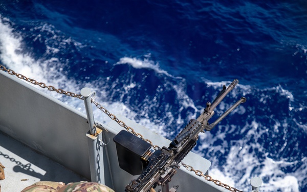 U.S. Soldiers Conduct Gunnery At Sea
