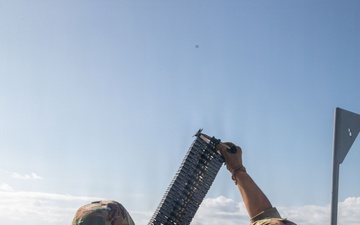 U.S. Soldiers Conduct Gunnery At Sea
