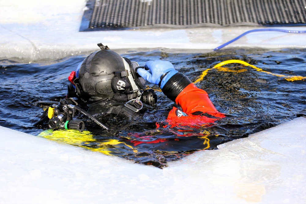 Fort McCoy DES Fire Department dive team holds February rescue training under ice