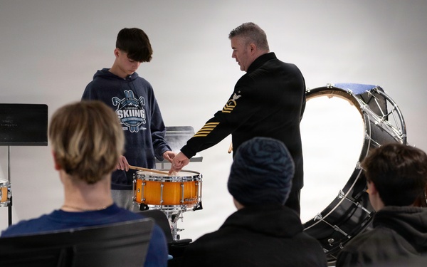 Navy Band leads clinic at Queensbury High School