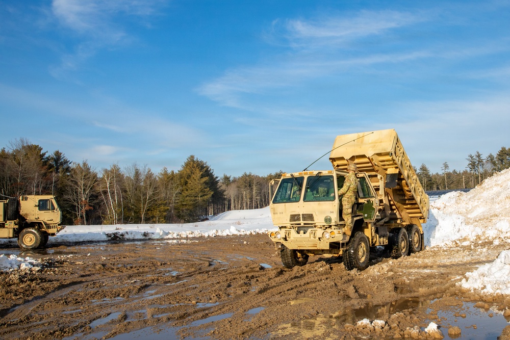 Mass Guard Removes Snow From Fall River