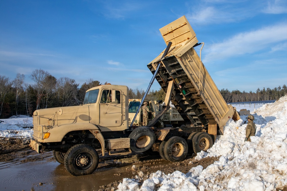 Mass Guard Removes Snow From Fall River