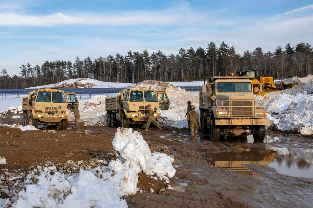 Mass Guard Removes Snow From Fall River