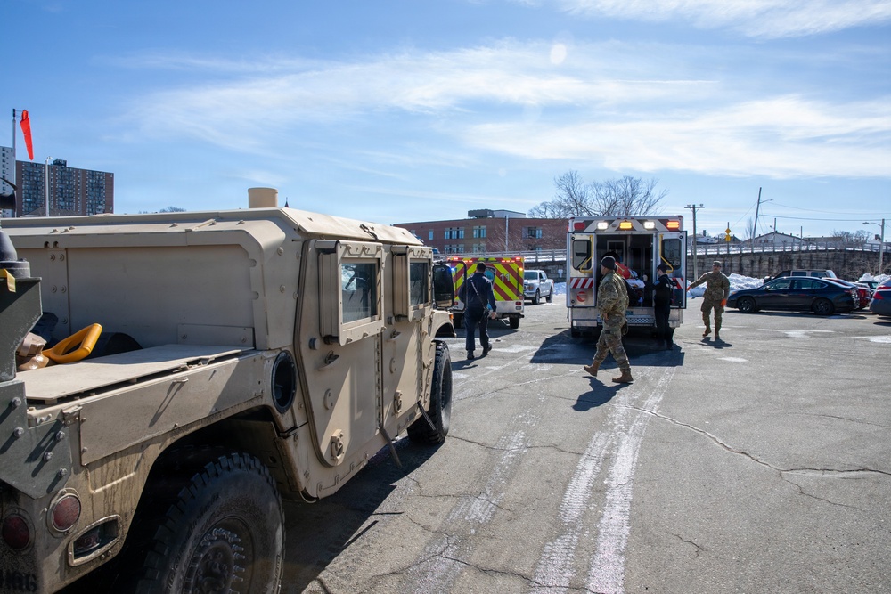 Soldiers assist EMS in Fall River