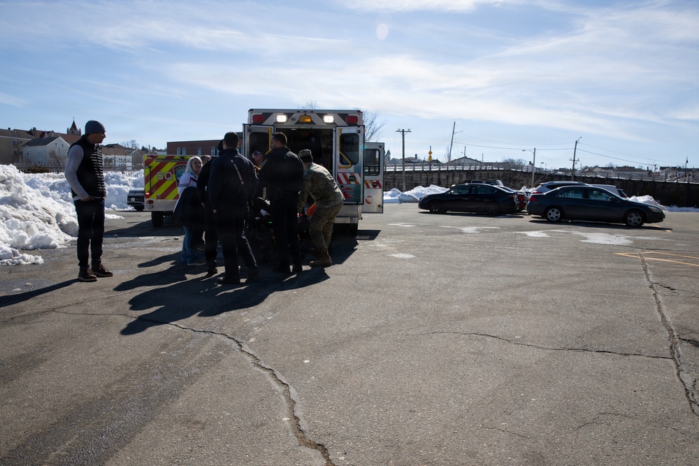 Soldiers assist EMS in Fall River