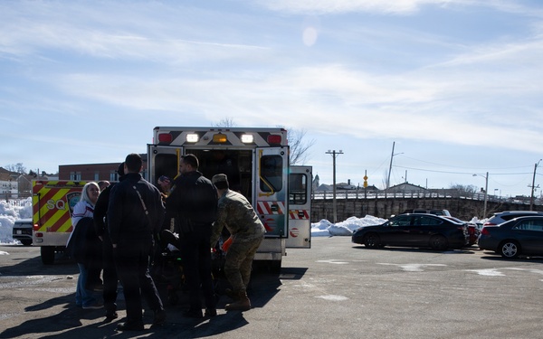 Soldiers assist EMS in Fall River