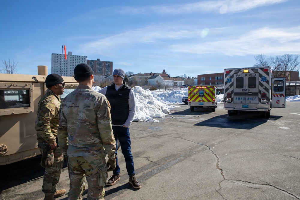 Soldiers assist EMS in Fall River