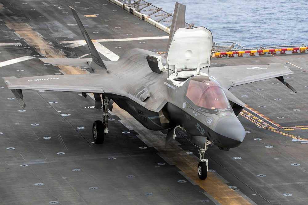 USS Tripoli Conducts F-35 Flight Operations