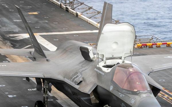 USS Tripoli Conducts F-35 Flight Operations