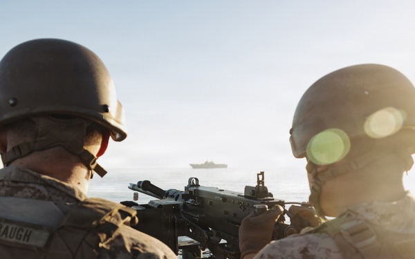 11th MEU Marines, Sailors conduct a Simulated Strait Transit aboard USS Portland