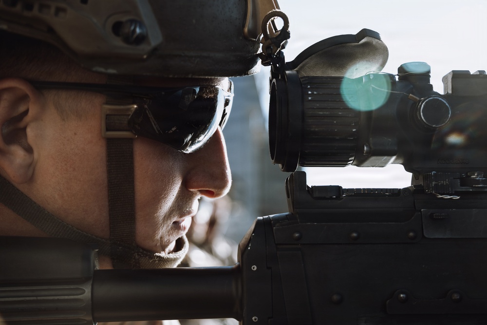 11th MEU Marines, Sailors conduct a Simulated Strait Transit aboard USS Portland
