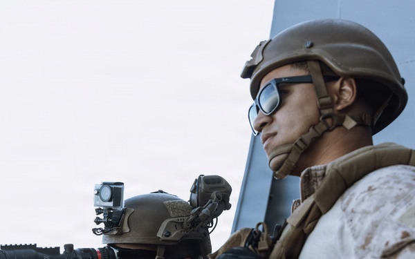 11th MEU Marines, Sailors conduct a Simulated Strait Transit aboard USS Portland